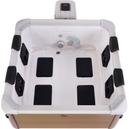 Cadă de hidromasaj de lux cu WiFi și iluminare LED pentru 6 persoane - MSPA Frame Amber Aero Plus