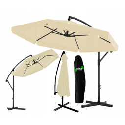 Umbrelă de grădină 3 m bej cu husă de protecție