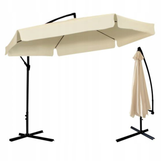 Umbrelă de grădină 3 m bej cu husă de protecție