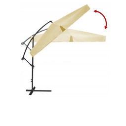 Umbrelă de grădină 3 m bej cu husă de protecție