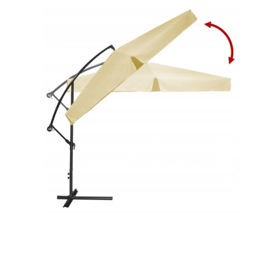 Umbrelă de grădină 3 m bej cu husă de protecție
