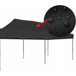 Cort mare de petrecere, dimensiuni 3x6, culoare neagră, 47 kg