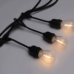 Ghirlandă luminoasă de grădină – 20× bec LED E27, 20 m