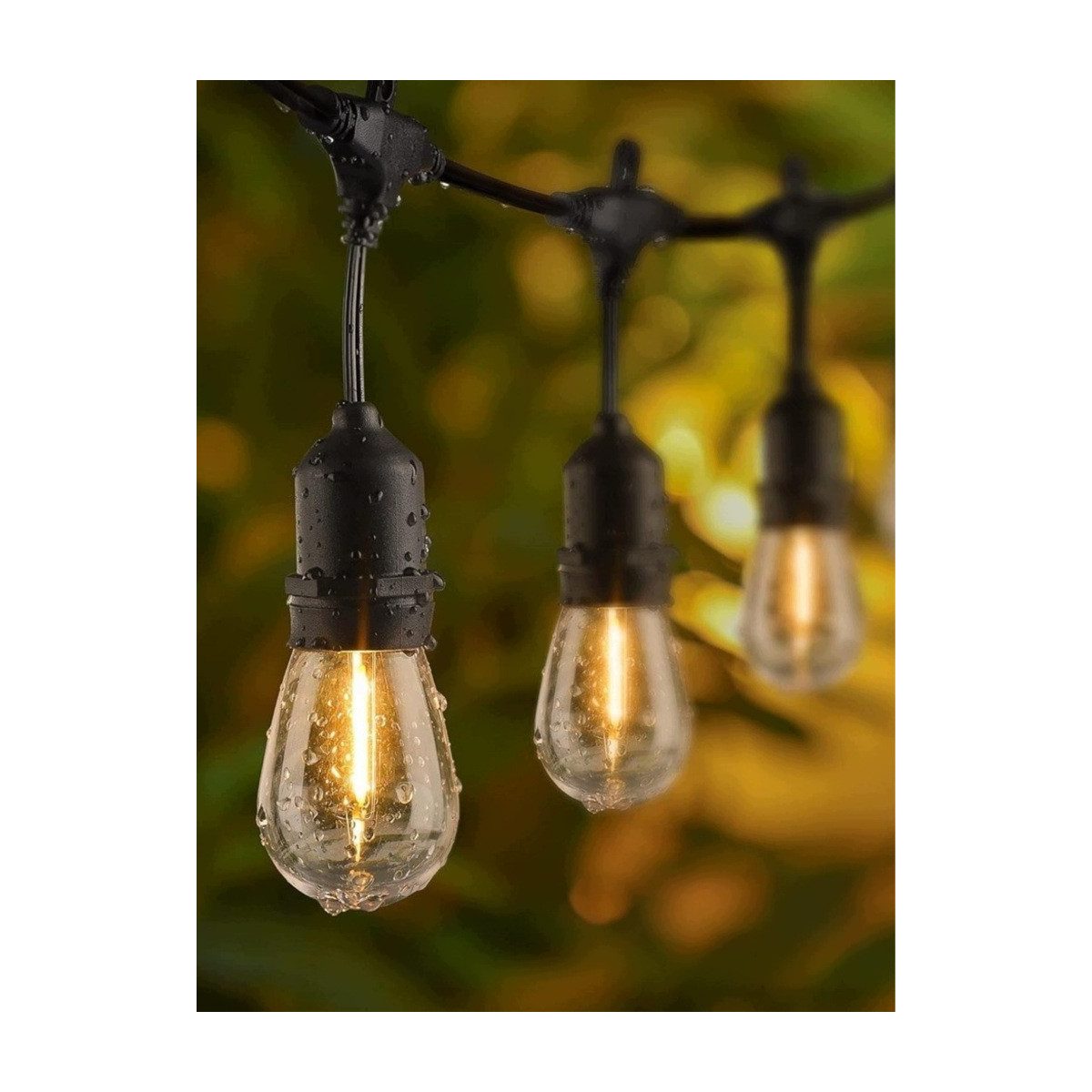 Ghirlandă luminoasă de grădină – 20× bec LED E27, 20 m