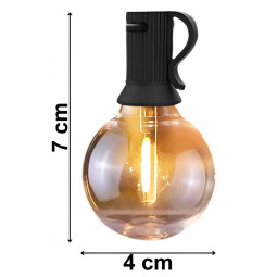 Ghirlandă LED luminoasă 20 m – 36 de becuri, alb cald, telecomandă