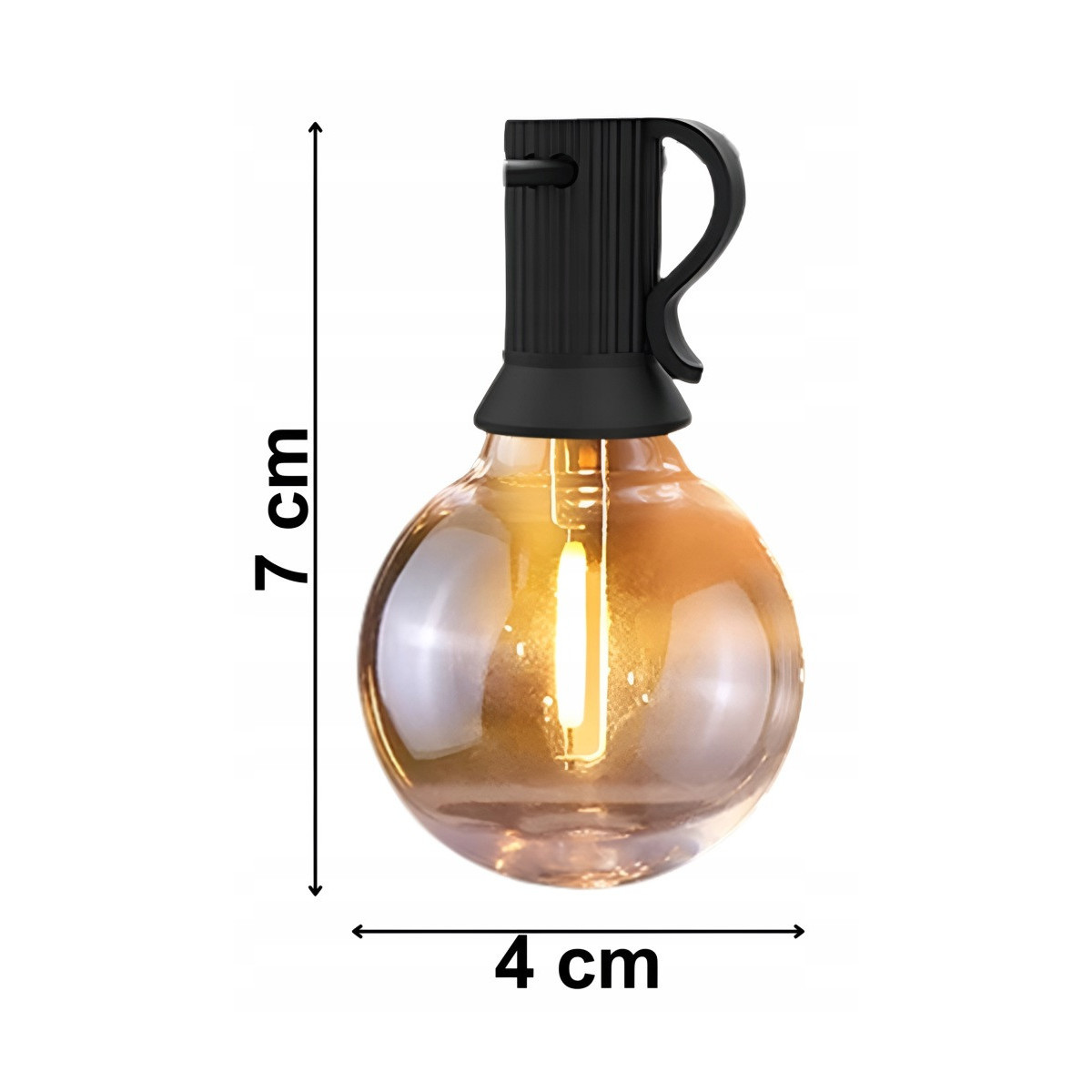 Ghirlandă LED luminoasă 20 m – 36 de becuri, alb cald, telecomandă