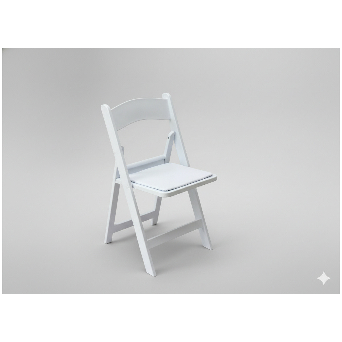 Scaun pliant de catering alb cu o capacitate de 120 kg