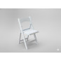 Scaun pliant de catering alb cu o capacitate de 120 kg