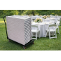 Scaun pliant de catering alb cu o capacitate de 120 kg