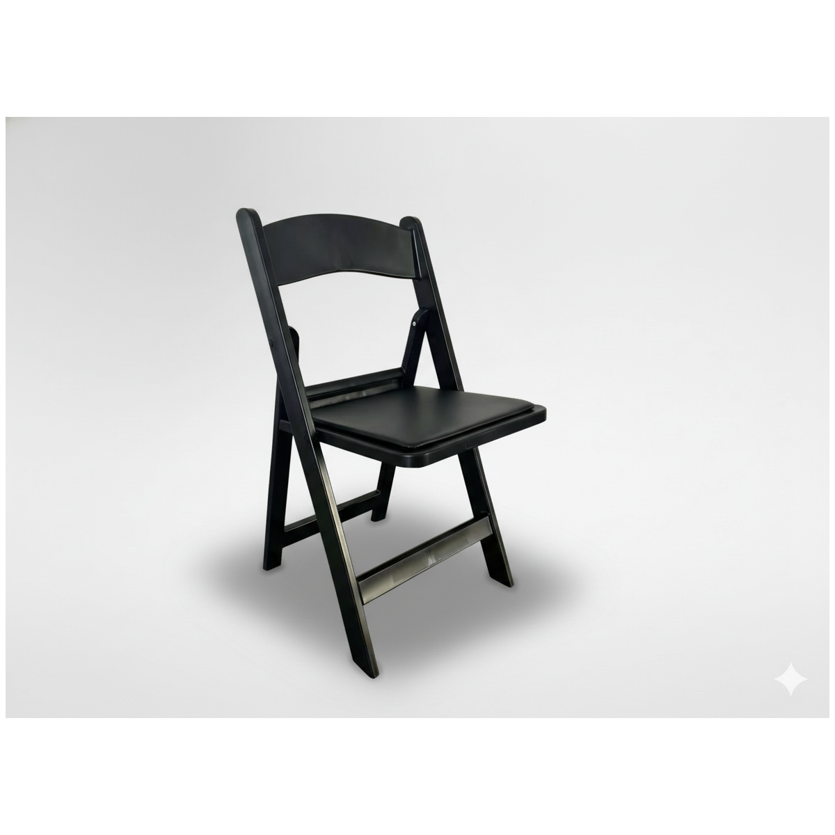 Scaun pliant elegant pentru catering, negru, cu o capacitate de 120 kg