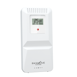 Stație meteorologică multifuncțională RCC cu încărcare pentru telefon, de culoare neagră.