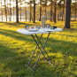 Masă pliantă pentru camping și catering, cu înălțime reglabilă 76,5 × 49,5 cm