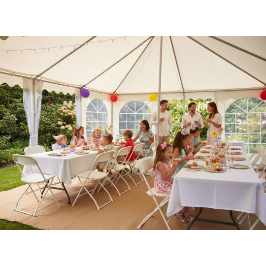 Scaun pliant pentru catering 49,5 × 45 × 81 cm – alb