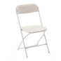 Scaun pliant pentru catering 49,5 × 45 × 81 cm – alb