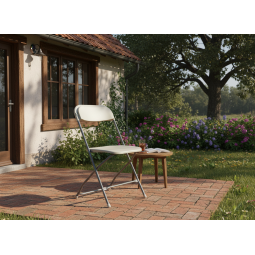 Scaun pliant de catering gri 49,5 × 45 × 81 cm