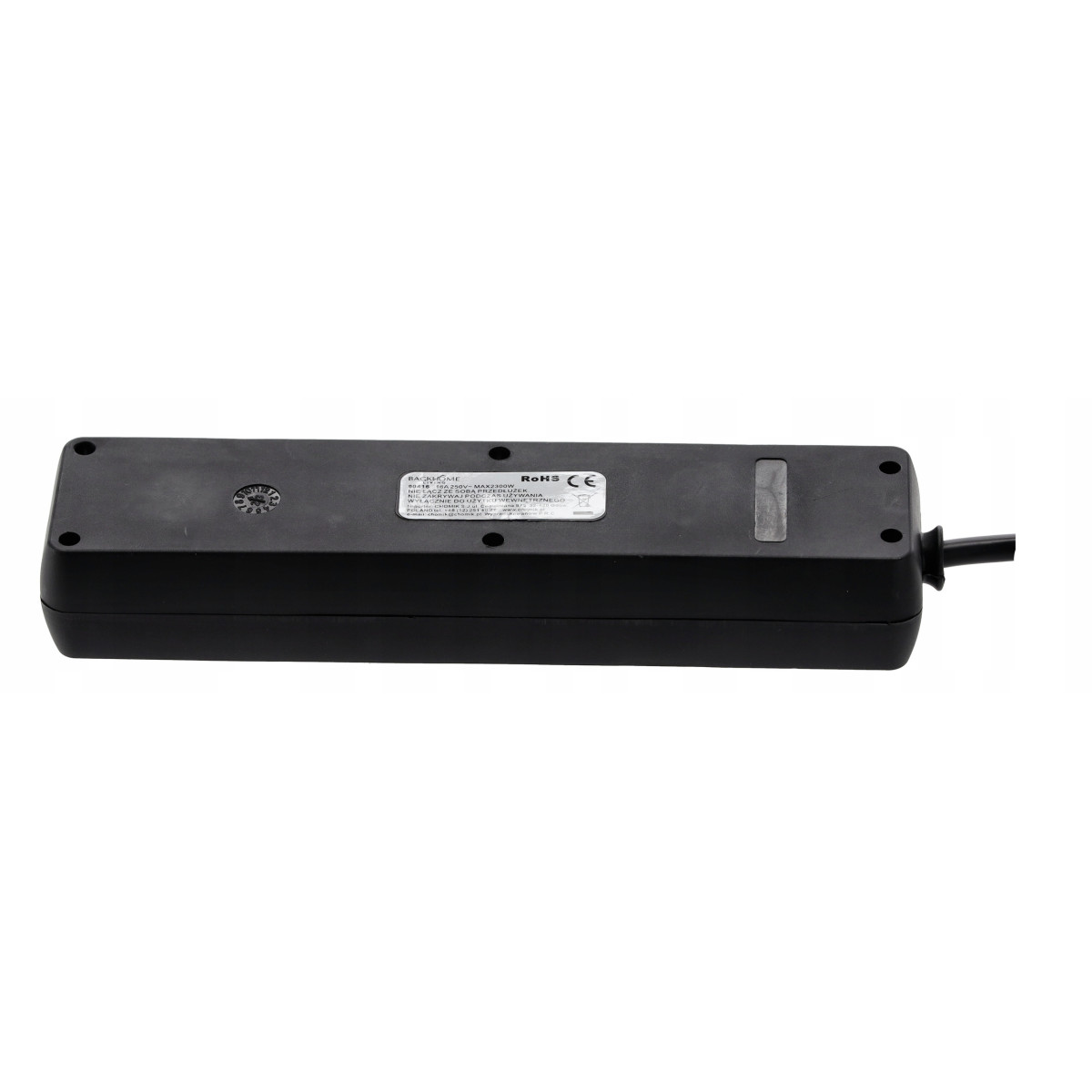 Prelungitor cu întrerupător – 4 prize, 3 m, negru