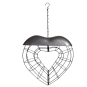 Hrănitoare metalică pentru păsări pentru bile de grăsime – inimă 25 × 25 × 7 cm
