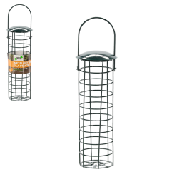 Hrănitoare metalică suspendată pentru păsări pentru bile de grăsime 7 × 24 cm