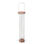 Hrănitoare metalică suspendată pentru păsări pentru semințe 9 × 39 cm – cupru