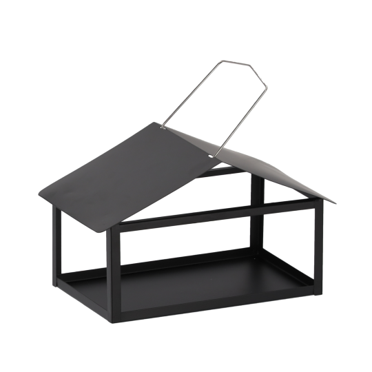 Hranitoare metalică pentru păsări pe picior 128 × 27 × 17 cm