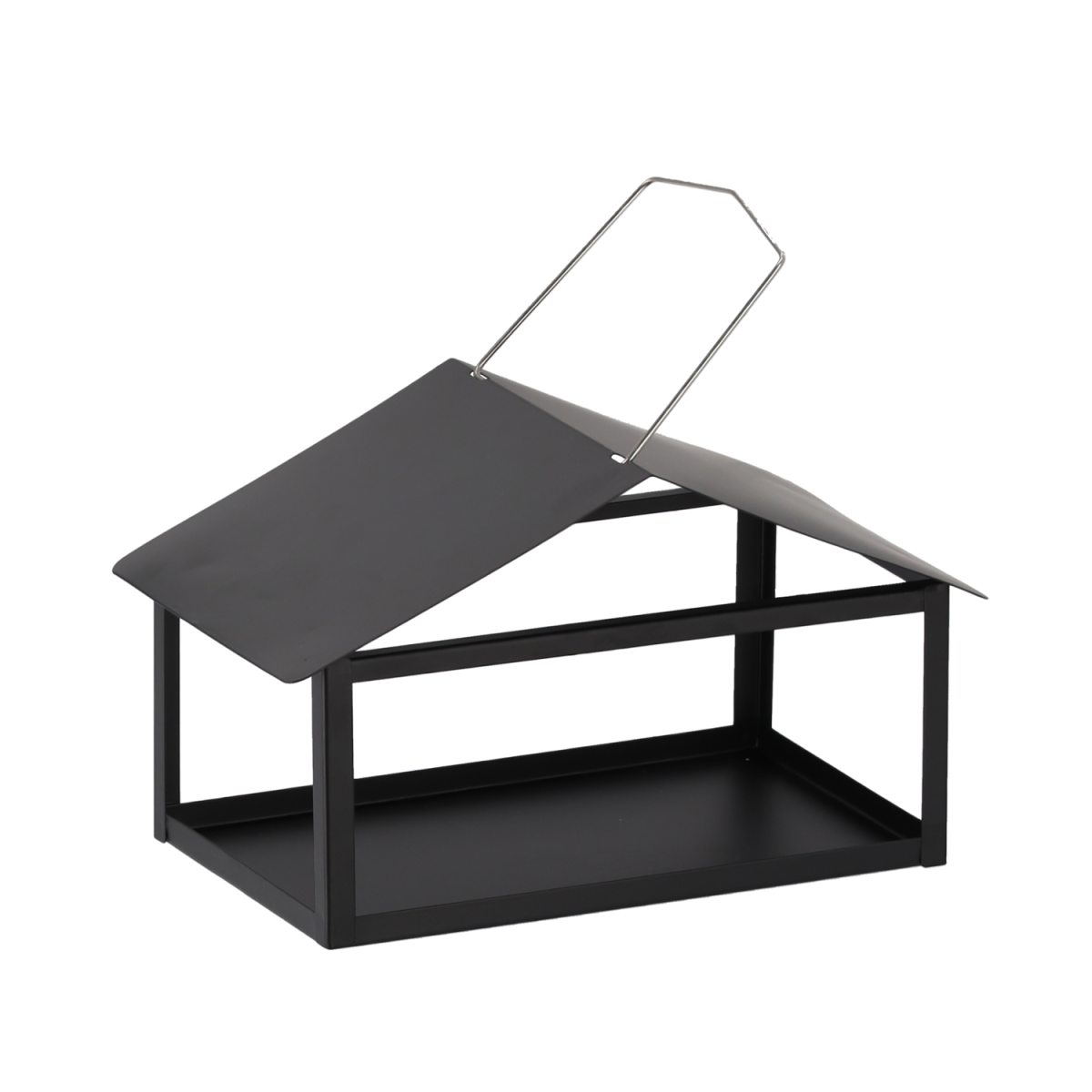 Hranitoare metalică pentru păsări pe picior 128 × 27 × 17 cm