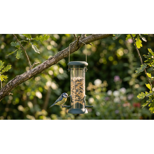 Hrănitoare pentru păsări din plastic 9 × 24 cm