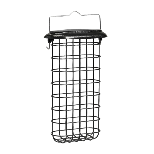 Hrăniță metalică tip cușcă pentru păsări, pentru bile și blocuri de grăsime 15,5 × 7,2 × 26 cm