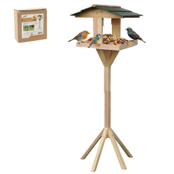 Hrănitoare din lemn pentru păsări pe stativ 116 × 30 × 30 cm