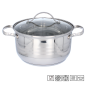 Oală din oțel inoxidabil cu capac din sticlă 3 l – 20 cm