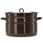 Oală emailată cu capac 16 l – 32 cm, maro