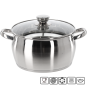 Oală din oțel inoxidabil Belly cu capac 5 l – 24 cm