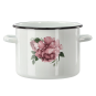 Oală emailată Bujor Laura 4,5 l – 20 cm, albă