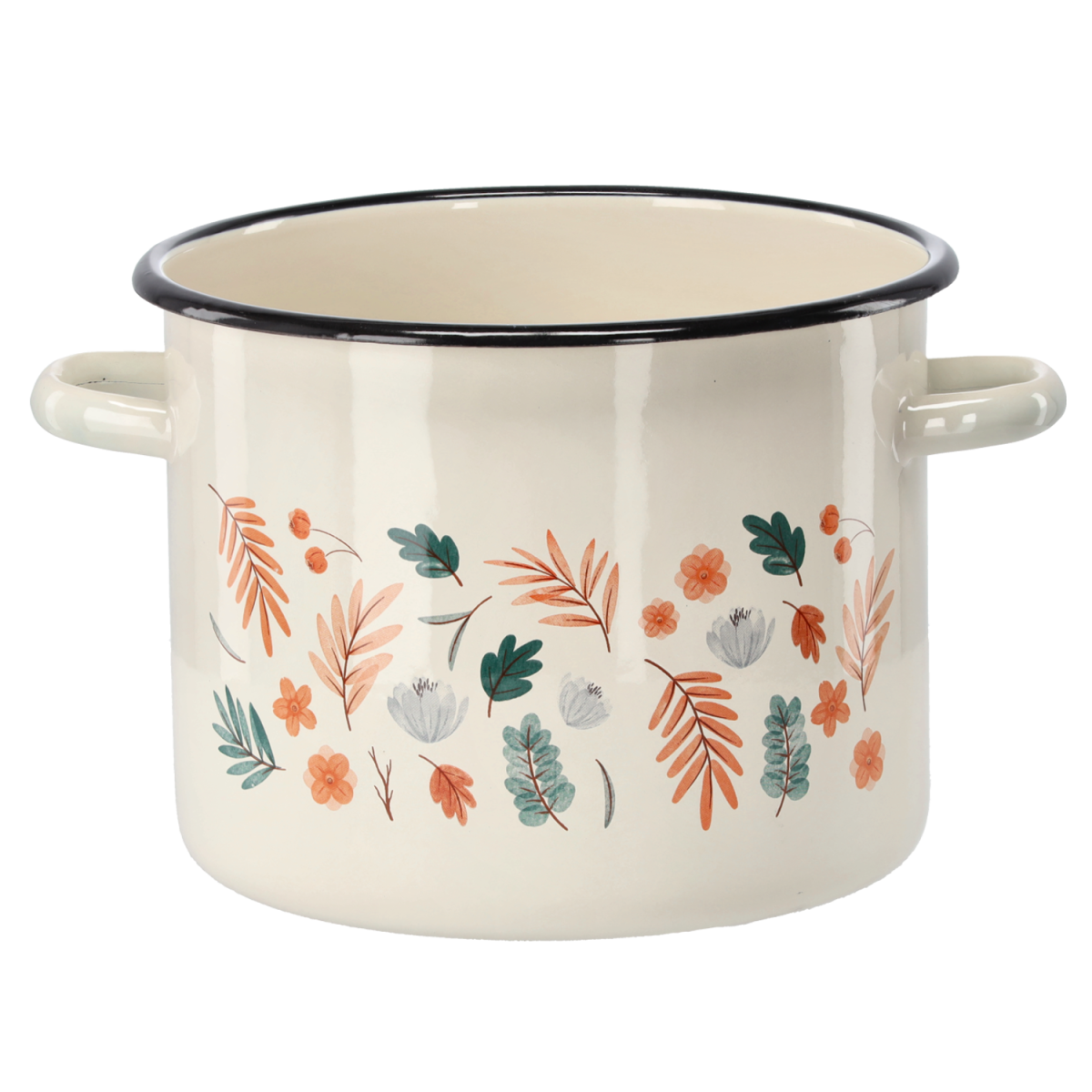 Oală emailată Listy 5,5 l – 22 cm, crem