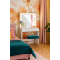 Masă de toaletă cu iluminare LED și oglindă 80 × 40 × 140,5 cm, albă