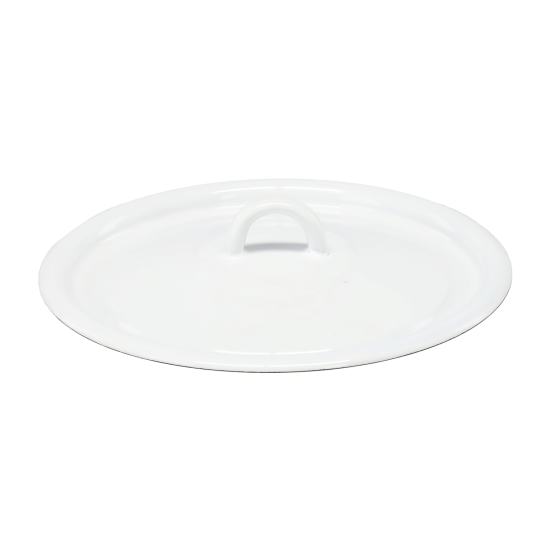 Capac emailat alb 20 cm