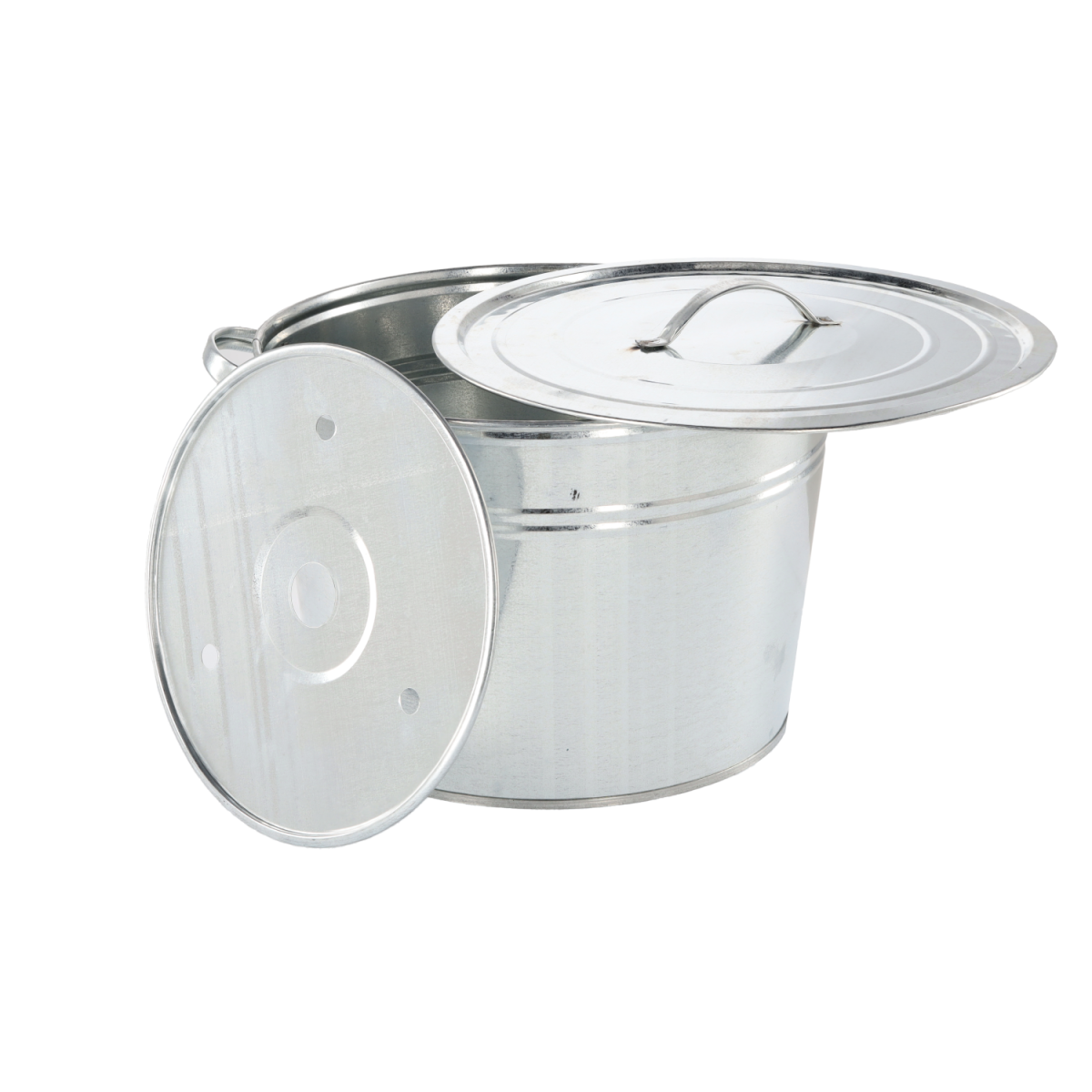Ceaun conic zincat cu capac 25 l