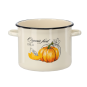 Oală emailată Dovleac 5,5 l – 22 cm, crem