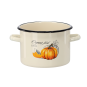 Oală emailată Dovleac 3 l – 18 cm, crem