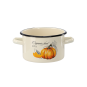 Oală emailată Dovleac 2 l – 16 cm, crem