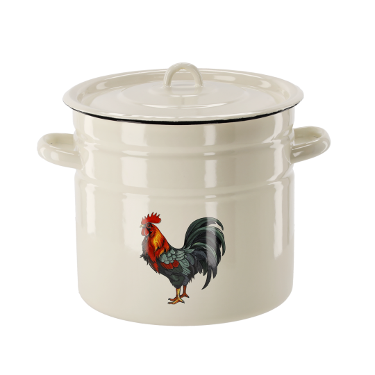 Oală emailată Kohút 12 l – 26 cm, crem