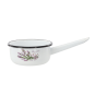 Cratiță emailată Lavandă cu mâner 1,5 l – 16 cm, albă