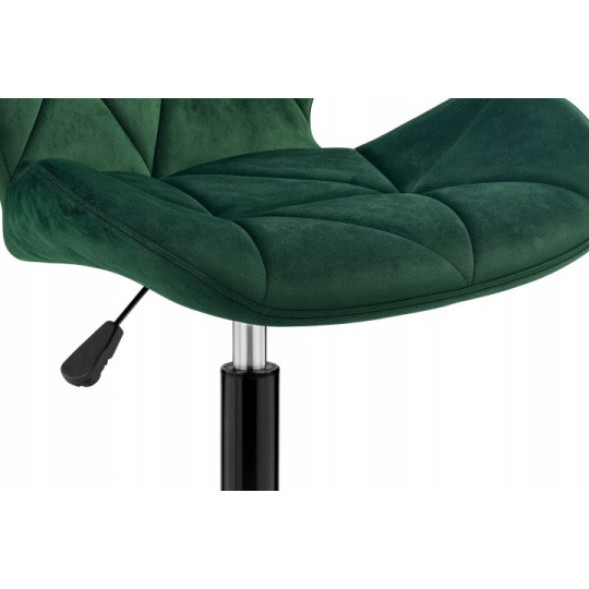 Scaune rotative din catifea, de culoare verde