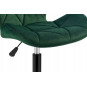 Scaune rotative din catifea, de culoare verde