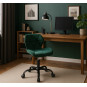 Scaune rotative din catifea, de culoare verde