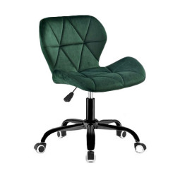 Scaune rotative din catifea, de culoare verde