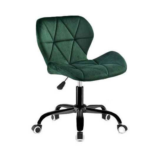 Scaune rotative din catifea, de culoare verde