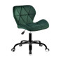 Scaune rotative din catifea, de culoare verde
