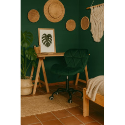 Scaune rotative din catifea, de culoare verde