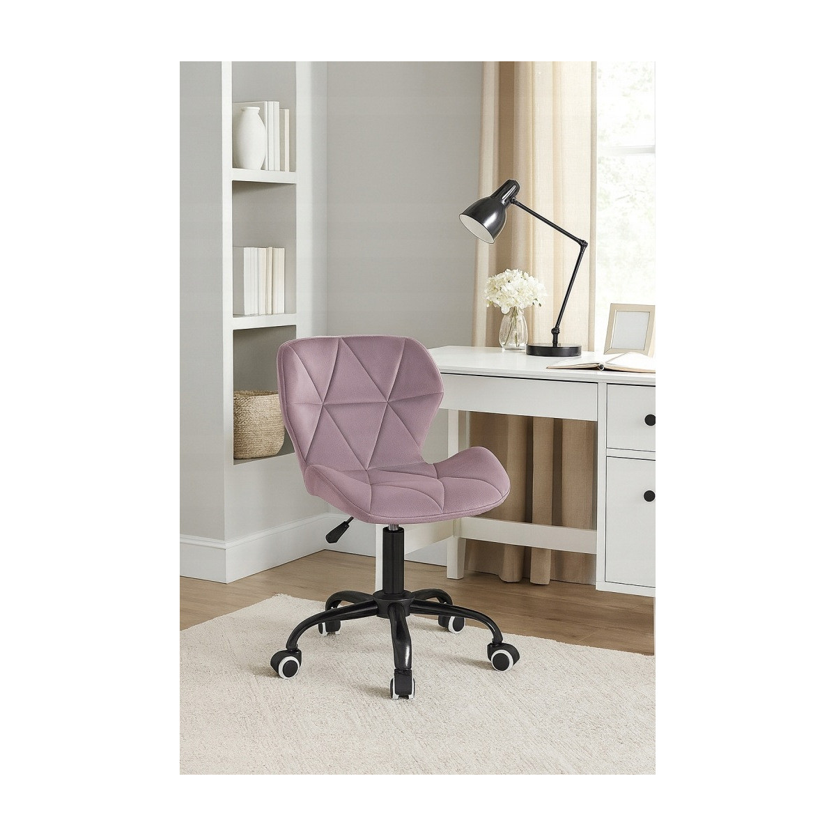 Scaune moderne pentru birou de culoare roz pal