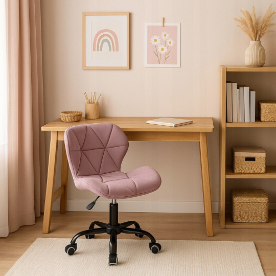 Scaune moderne pentru birou de culoare roz pal